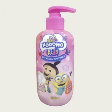 Kodomo Kids 2-in-1 Hair & Body Wash Minions Bello Berries 300ml – Kids Hair & Body Cleanser