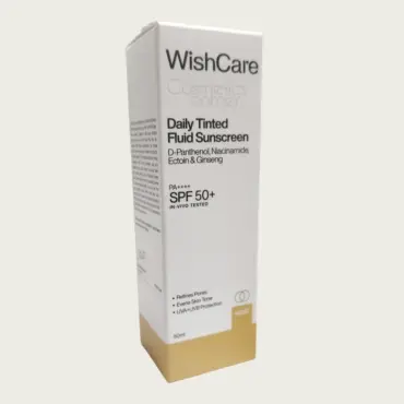 WishCare Daily Tinted Fluid Sunscreen SPF 50+ PA++++ 50ml – M202 Shade | Tinted Face Sunscreen