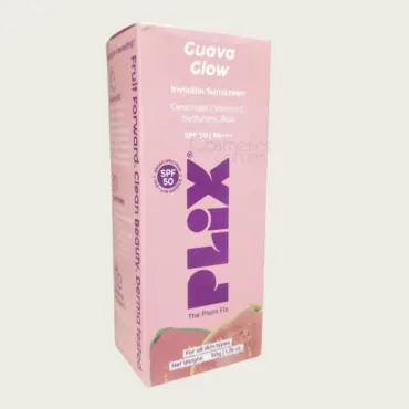 PLIX The Plant Fix Guava Glow Invisible Sunscreen SPF 50+ PA+++ 50g – Lightweight Face Sunscreen